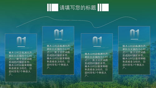 綠色商務風生態(tài)農業(yè)旅游項目合作運營策劃與PPT設計全案